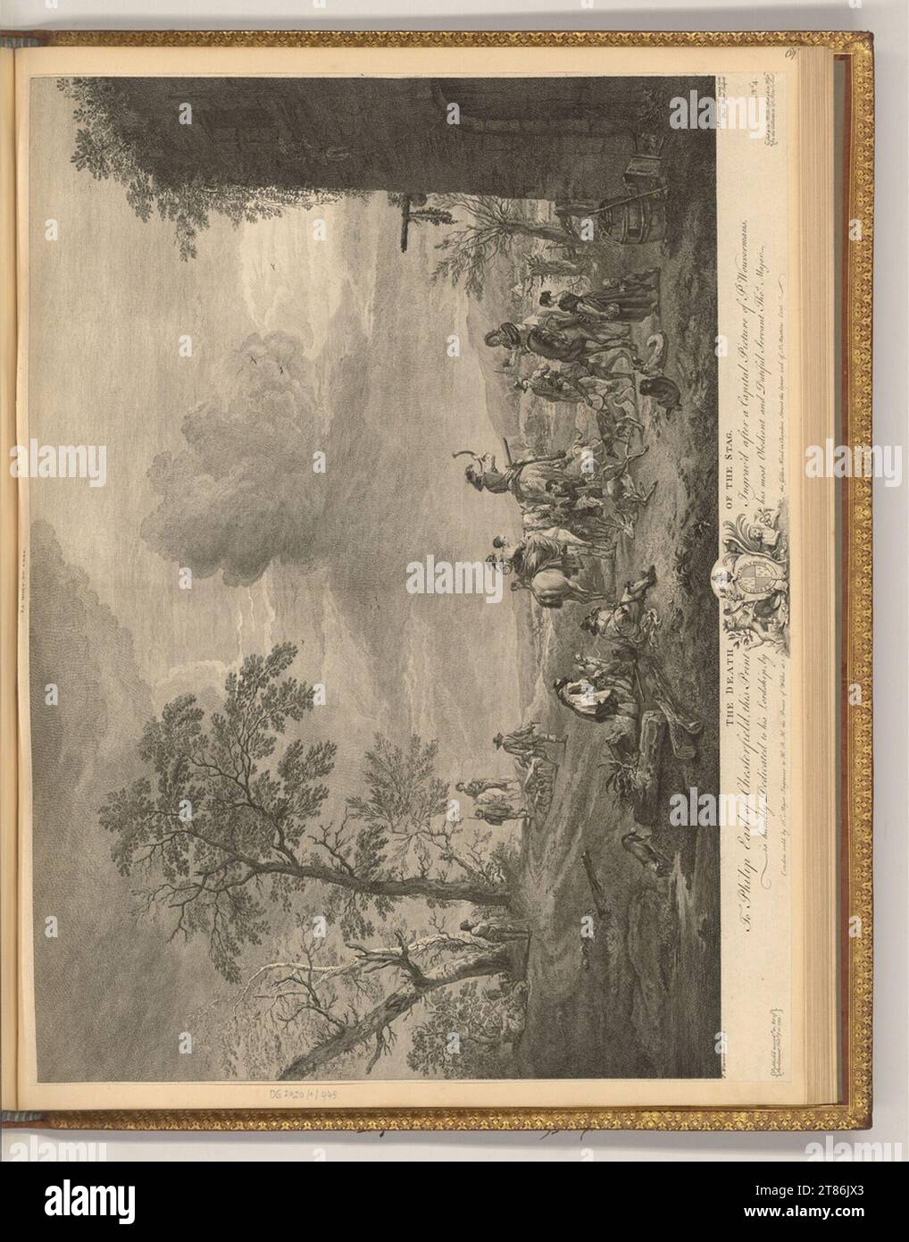 Thomas Major (incisore) scena della caccia: La morte del cervo. incisione 1753 , 1753 Foto Stock