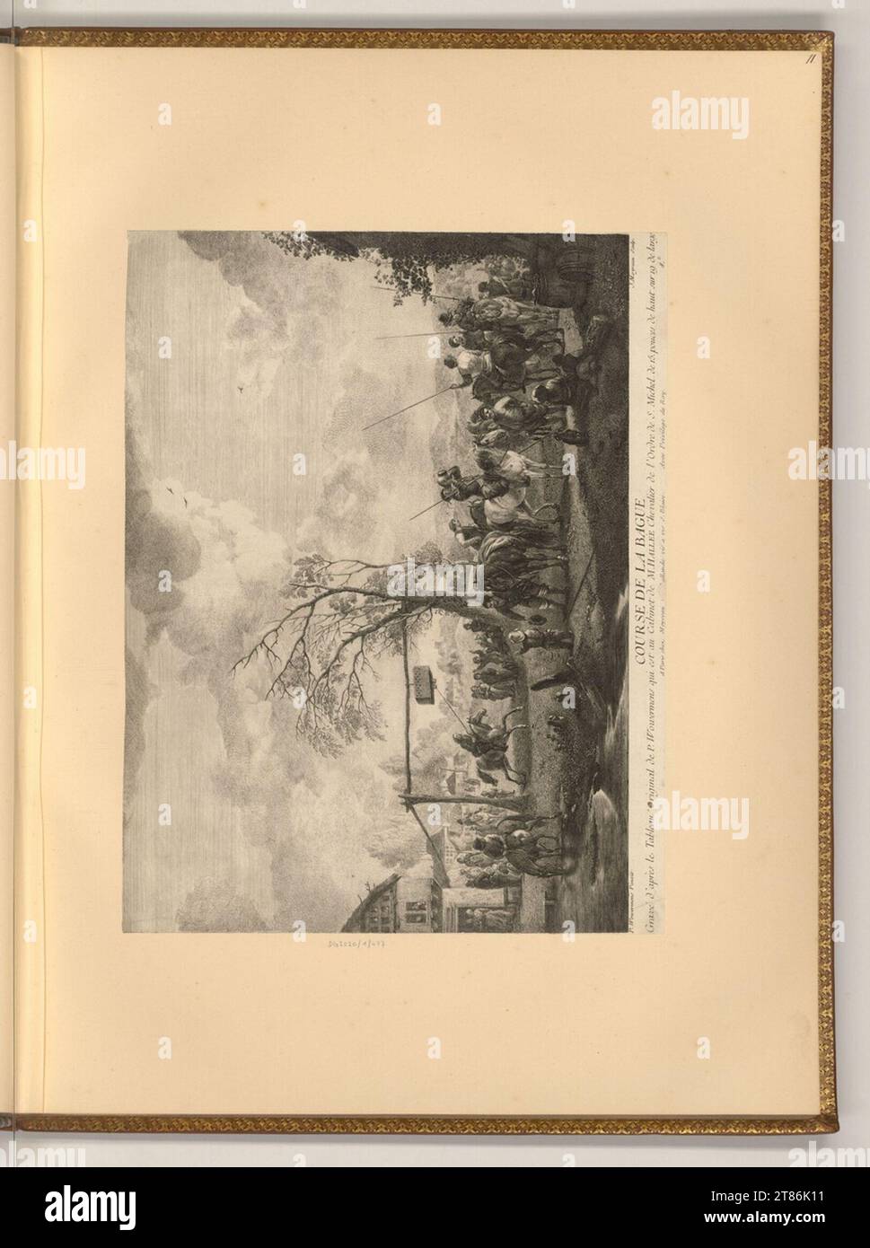 Jean Moyreau (incisore) Ring Race. Incisione, incisione rame 1710-1762 , 1710/1762 Foto Stock