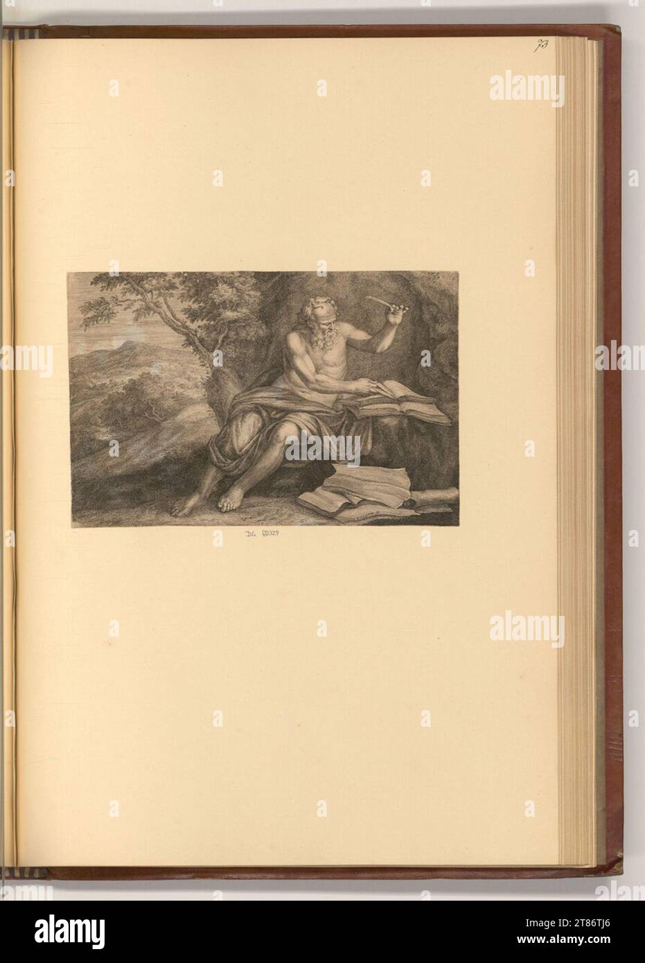 Paul van Somer (incisore) HL. Hieronymus. incisione 1660-1700 , 1660/1700 Foto Stock