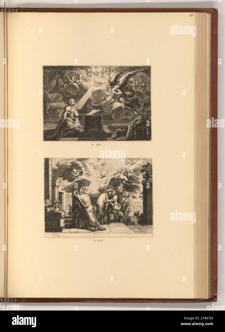 Paul van Somer (incisore) la proclamazione; la Visitazione. incisione 1660-1700 , 1660/1700 Foto Stock