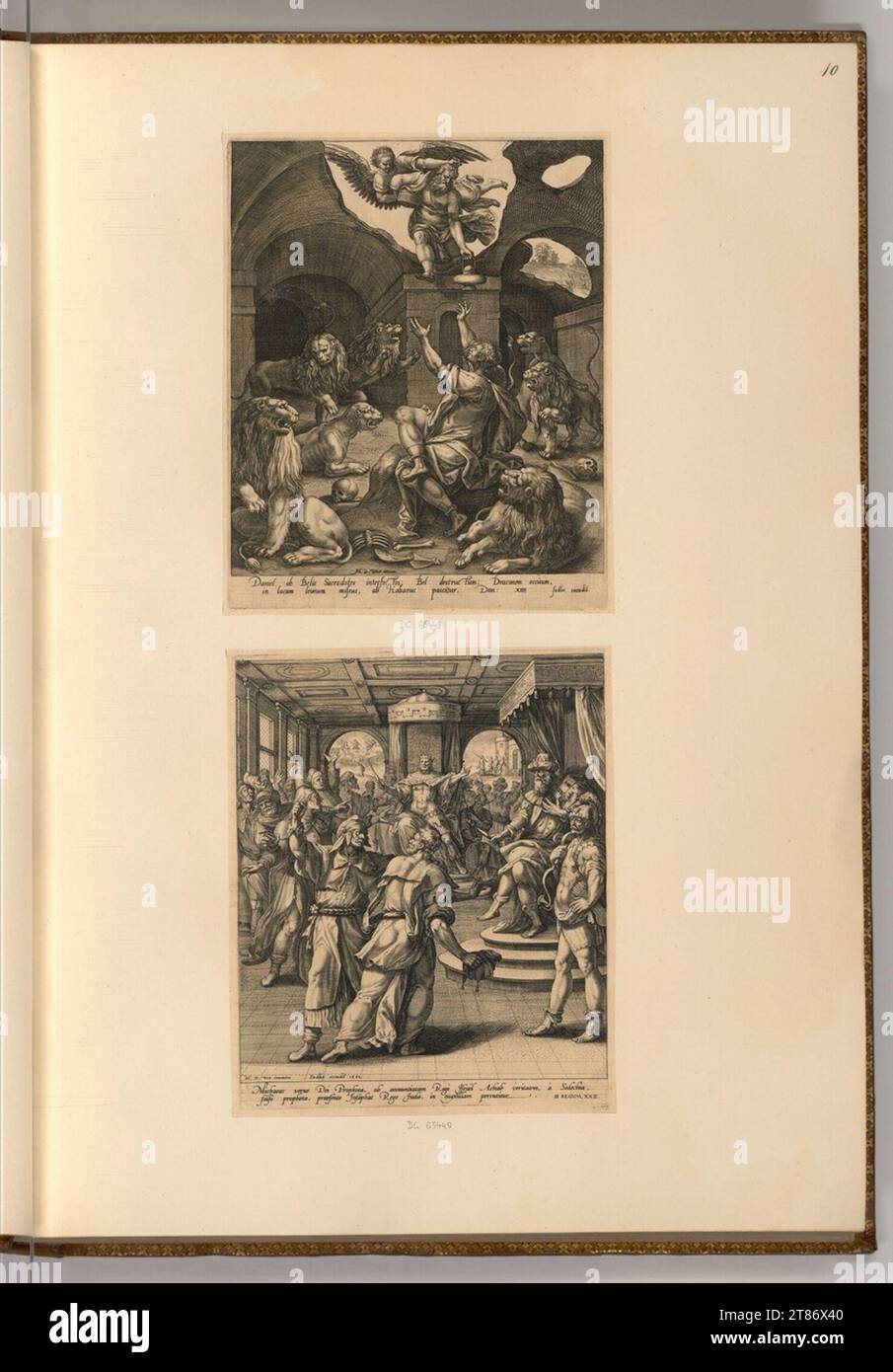 Raphael Sadeler d. Ä. (Verleger in) Scene dall'Antico Testamento. Stampa in rame 1582 , 1582 Foto Stock