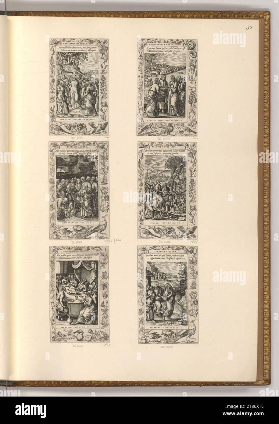 Diverse scene Künstler innen (incisore) del nuovo Testamento. Stampa in rame 1571 , 1571 Foto Stock