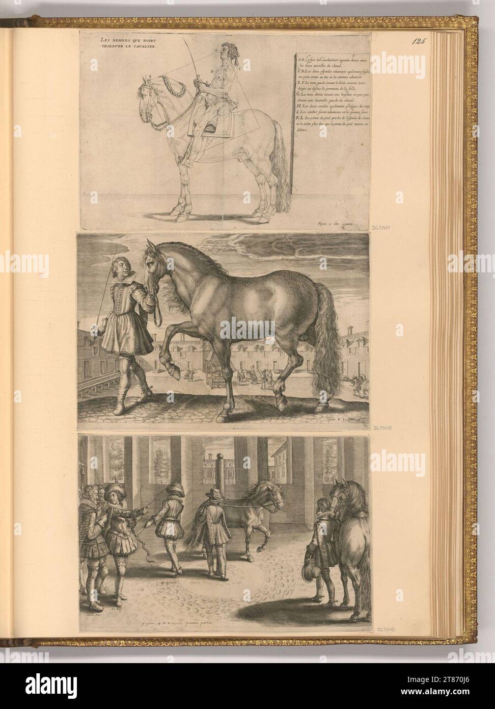 Crispin de Passe (II) Reitschule (illustrazione del libro). Incisione rame, incisione 1623-1629 , 1623/1629 Foto Stock