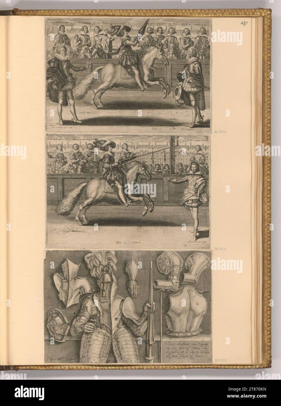 Crispin de Passe (II) Reitschule (illustrazione del libro). Incisione rame, incisione 1623-1629 , 1623/1629 Foto Stock