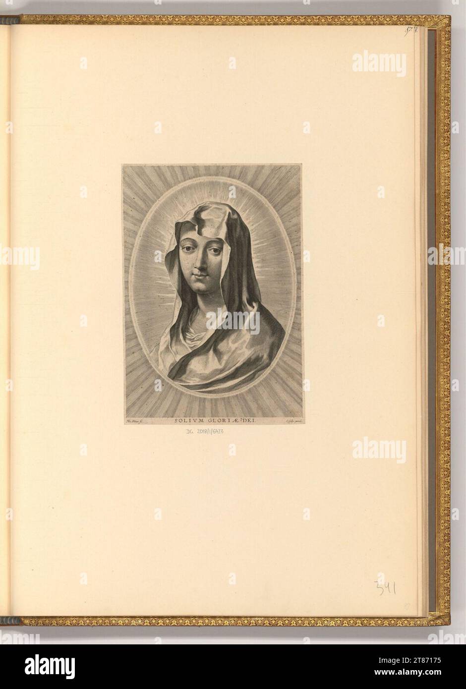 Nicolas Pitau (incisore) la gloria di Dio. Stampa in rame 1633-1650 , 1633/1650 Foto Stock