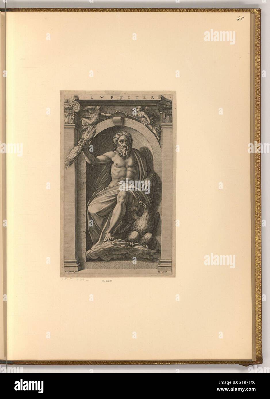 Hendrick Goltzius (incisore) Giove. Stampa in rame 1592 , 1592 Foto Stock