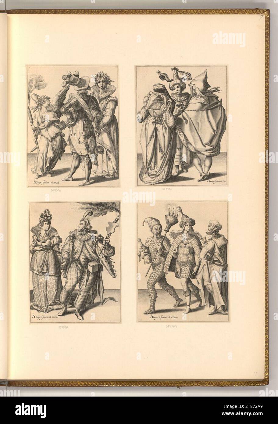 Jacob de Gheyn II Le maschere. Stampa in rame 1595-1596 , 1595/1596 Foto Stock