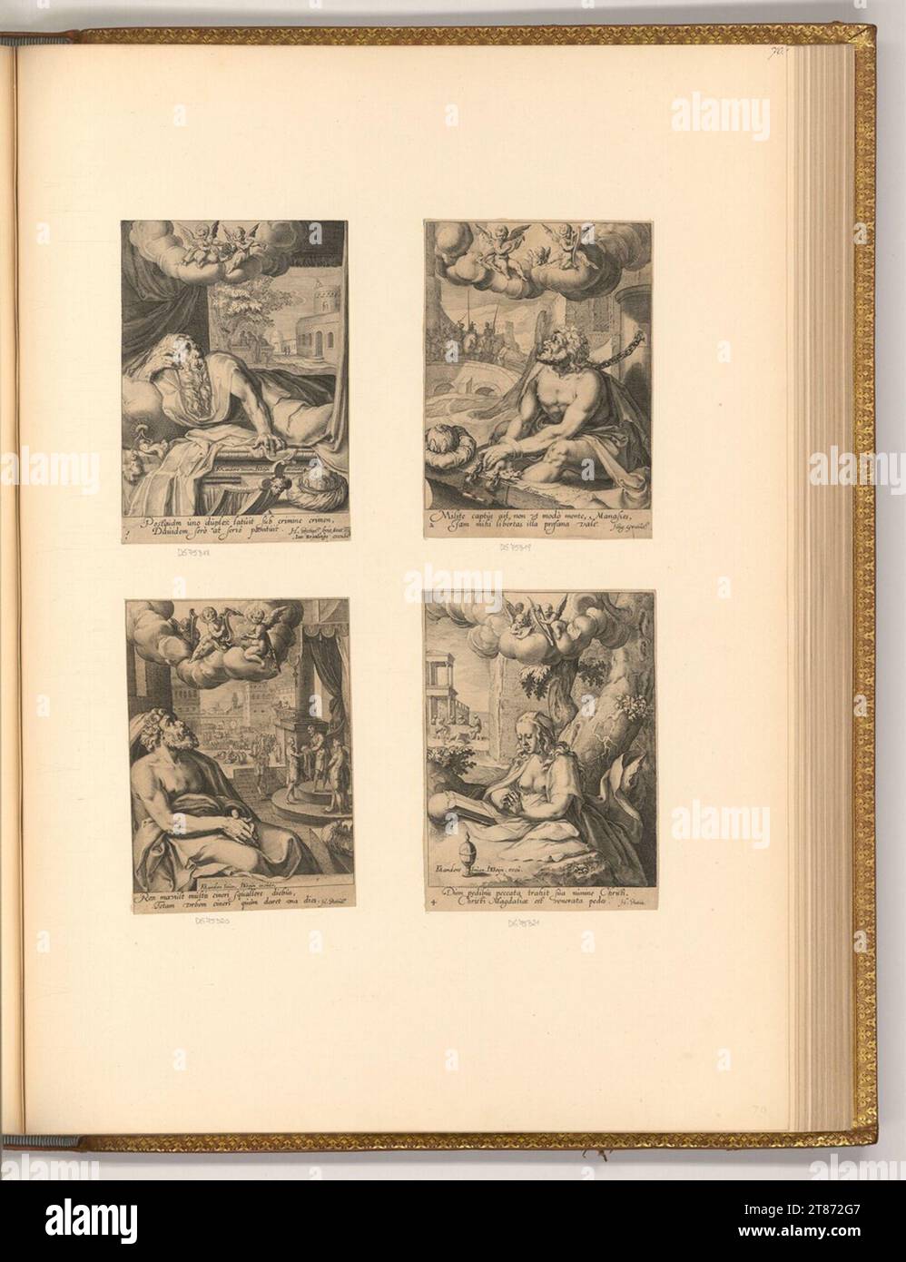 Jacob de Gheyn II (Workshop) Rumunting peccatori dell'Antico e del nuovo Testamento. Stampa in rame 1595-1596 , 1595/1596 Foto Stock