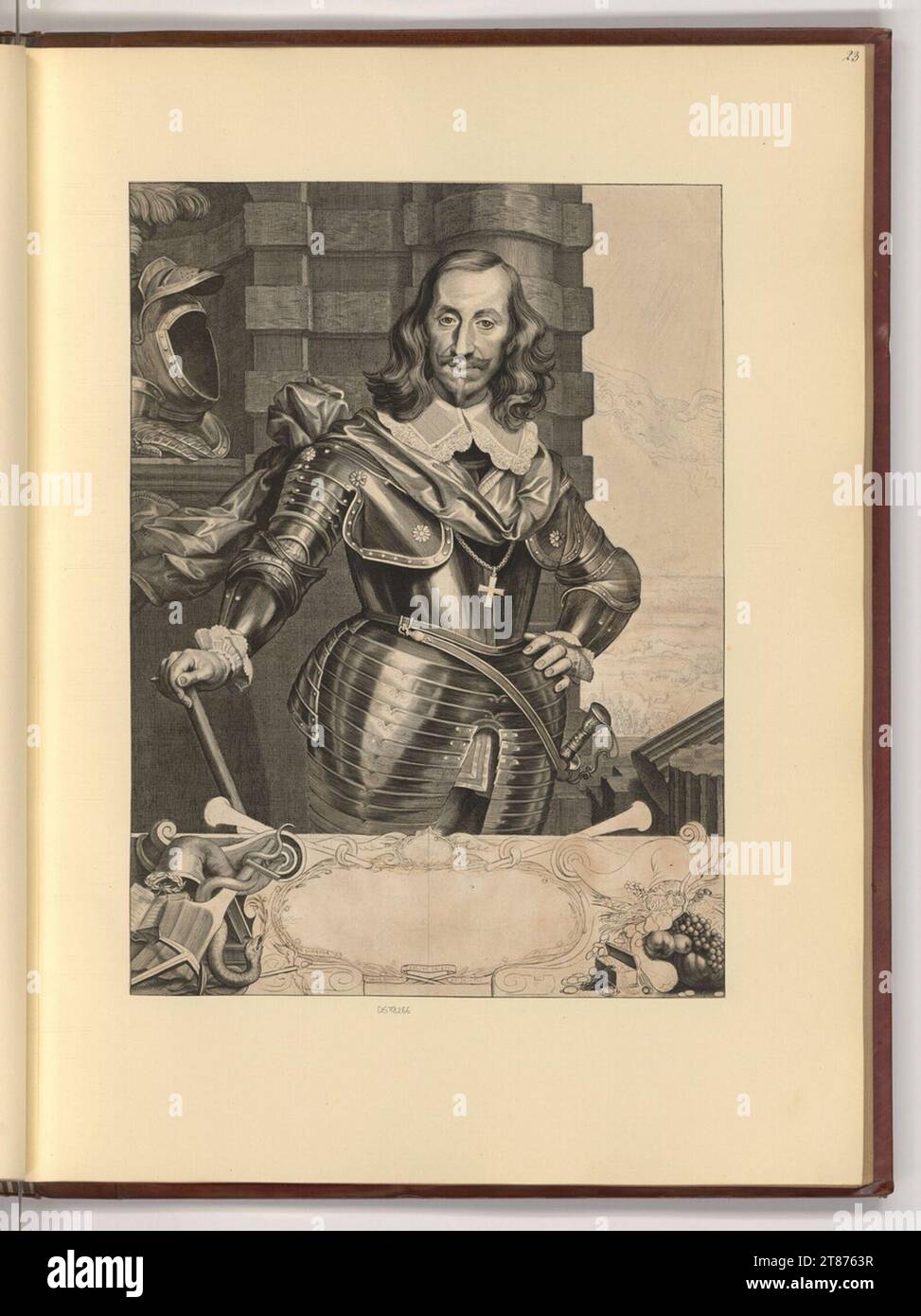Paulus Pontius (incisore) Ritratto Leopoldo Guglielmo d'Austria. Incisione rame, primavera 1623-1658 , 1623/1658 Foto Stock