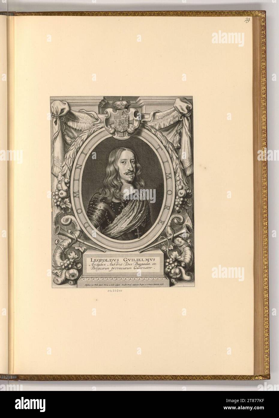 Pieter de Jode II (incisore) Ritratto Leopoldo Guglielmo d'Austria. Stampa in rame 1658 , 1658 Foto Stock