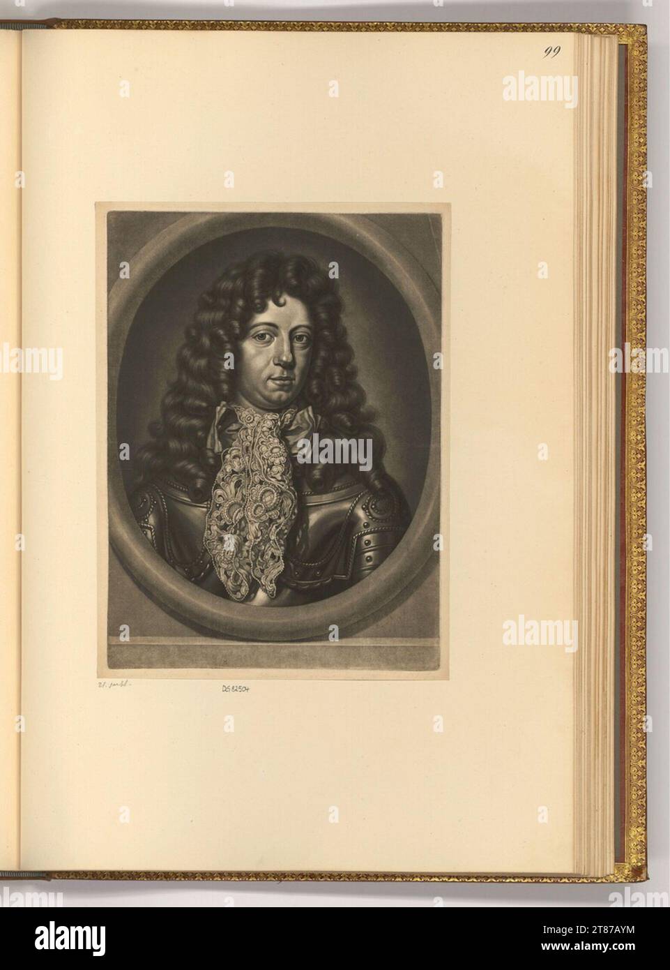 Abraham Blooteling (incisore) Ritratto Hendrik Casimir III, conte di Nassau-Dietz. Sci 1656-1690 , 1656/1690 Foto Stock