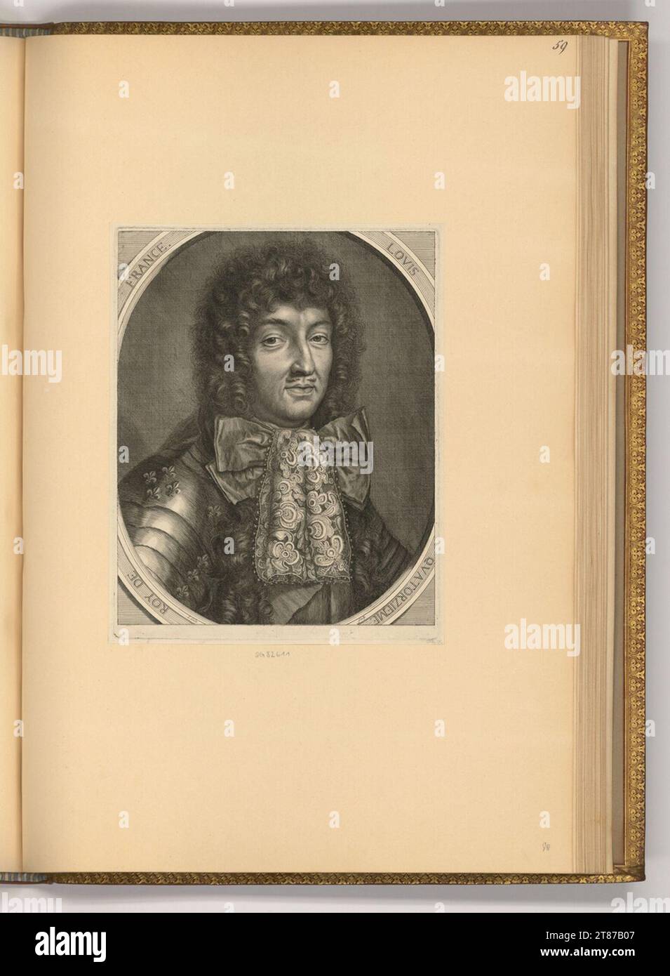 Jacob Gole (incisore) Ritratto di re Luigi XIV di Francia. Incisione rame, incisione 1680-1724 , 1680/1724 Foto Stock