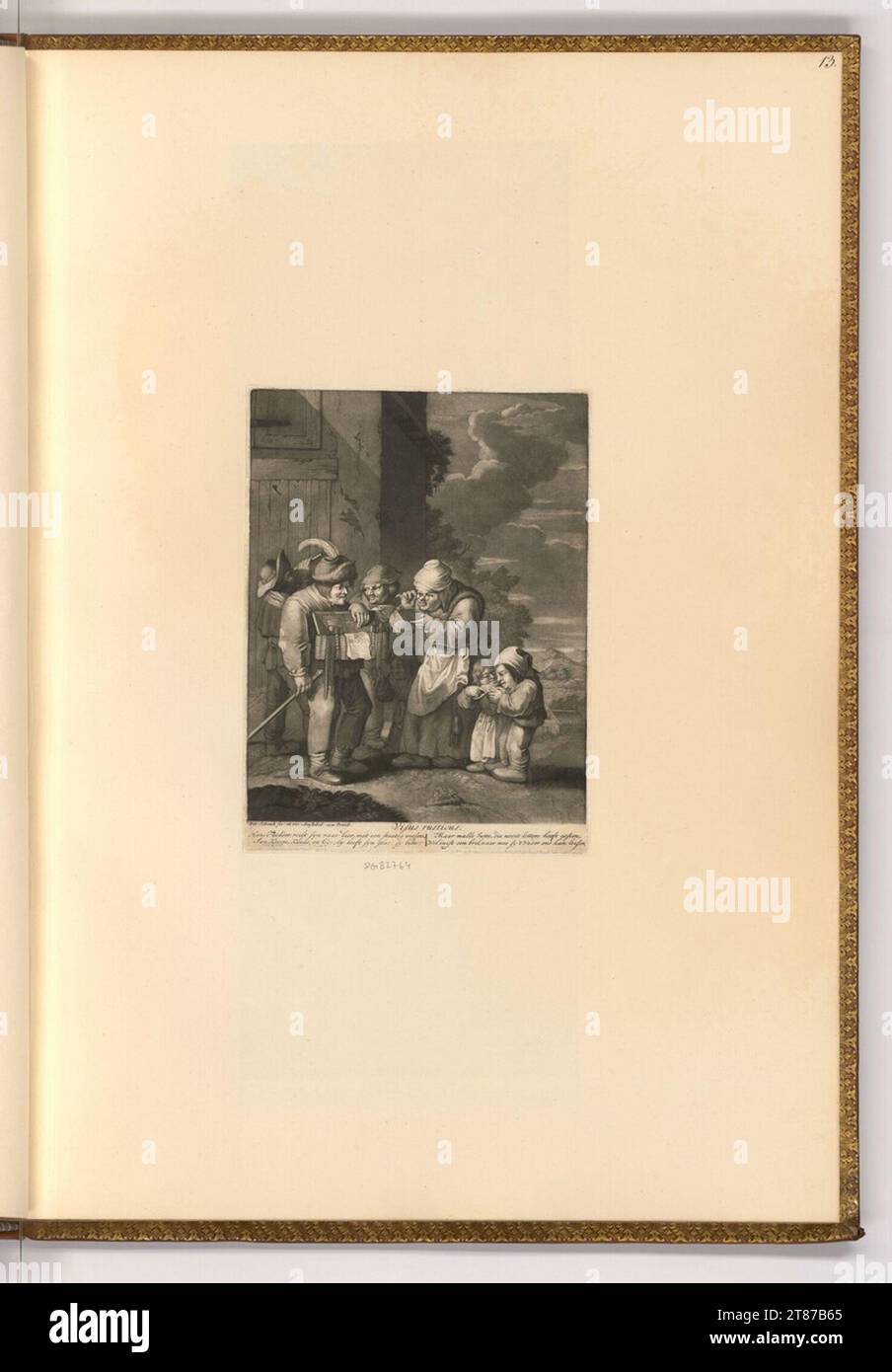 Pieter Schenk (incisore) Portale-scene allegoriche per i cinque sensi umani. Sci 1676-1711 , 1676/1711 Foto Stock