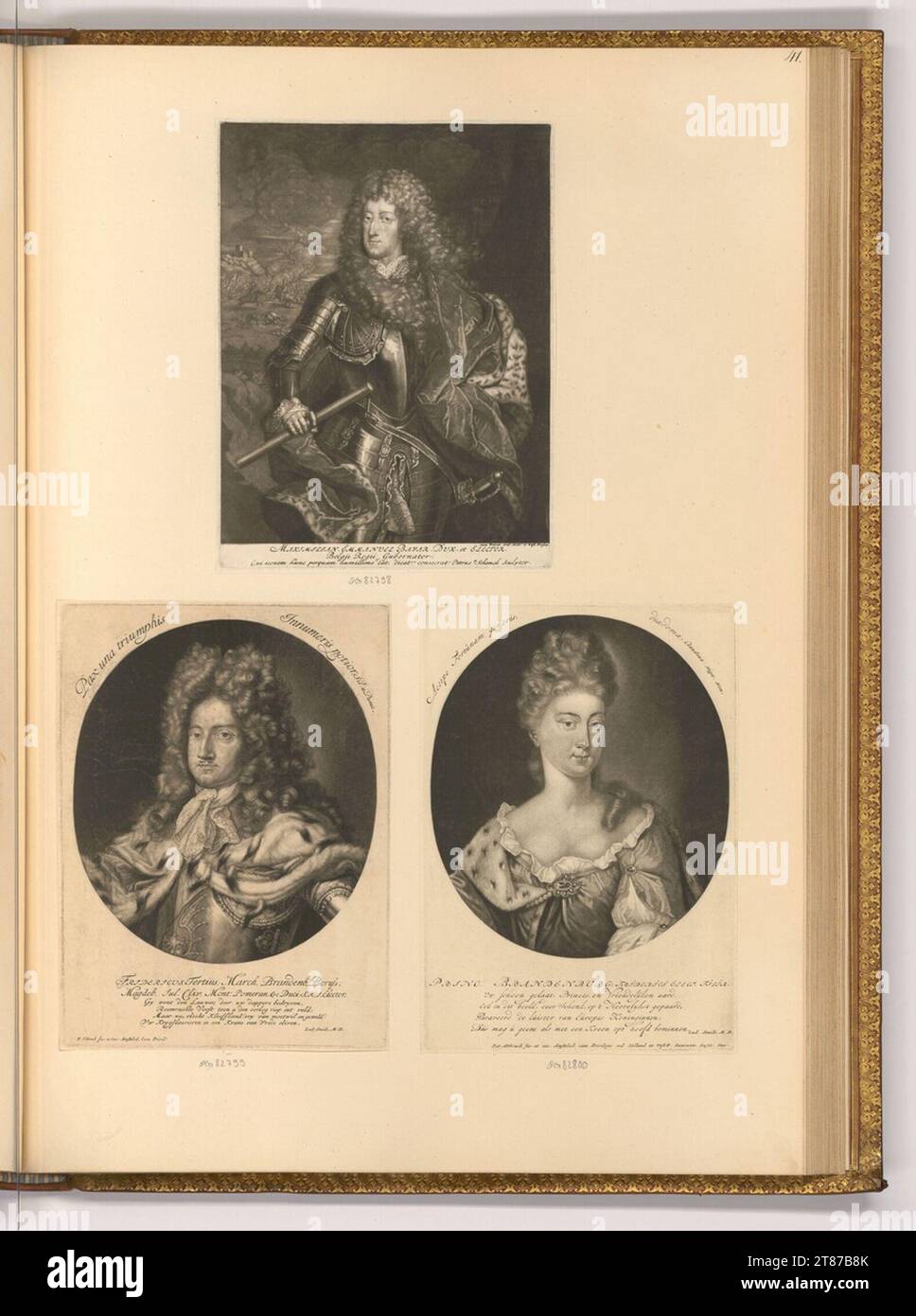 Pieter Schenk (incisore) governanti; Ritratto di un nobile. Sci 1680-1711 , 1680/1711 Foto Stock