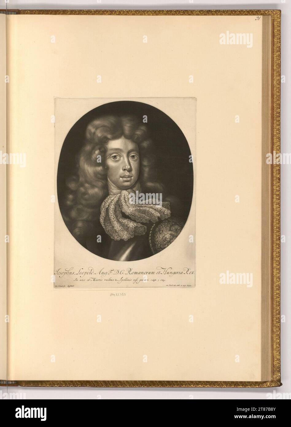 Pieter Schenk (incisore) Portät Giuseppe i, imperatore del Sacro Romano Impero. Sci 1676-1711 , 1676/1711 Foto Stock