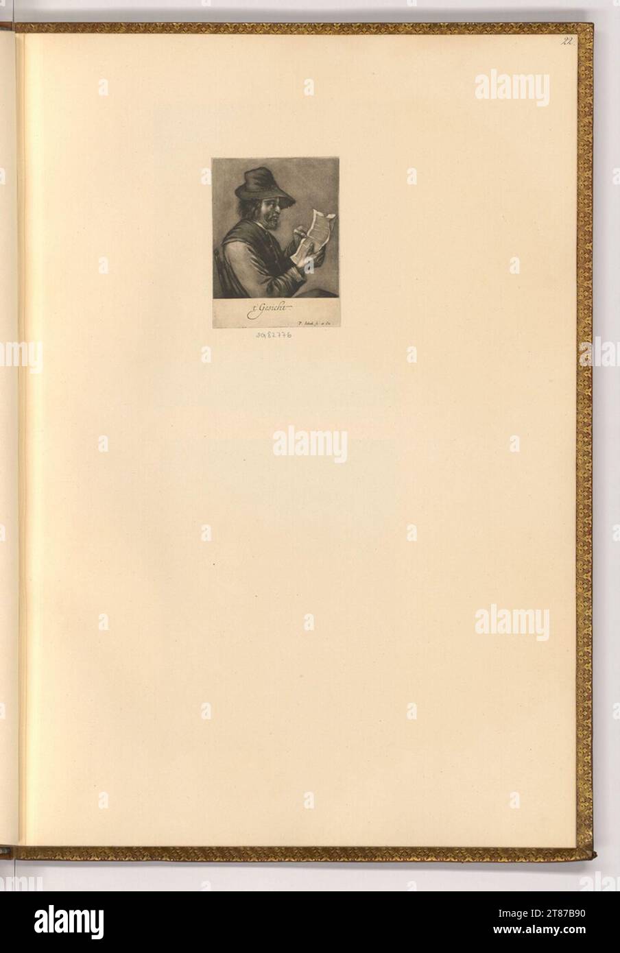 Pieter Schenk (incisore) Un uomo legge una lettera. Sci 1676-1711 , 1676/1711 Foto Stock