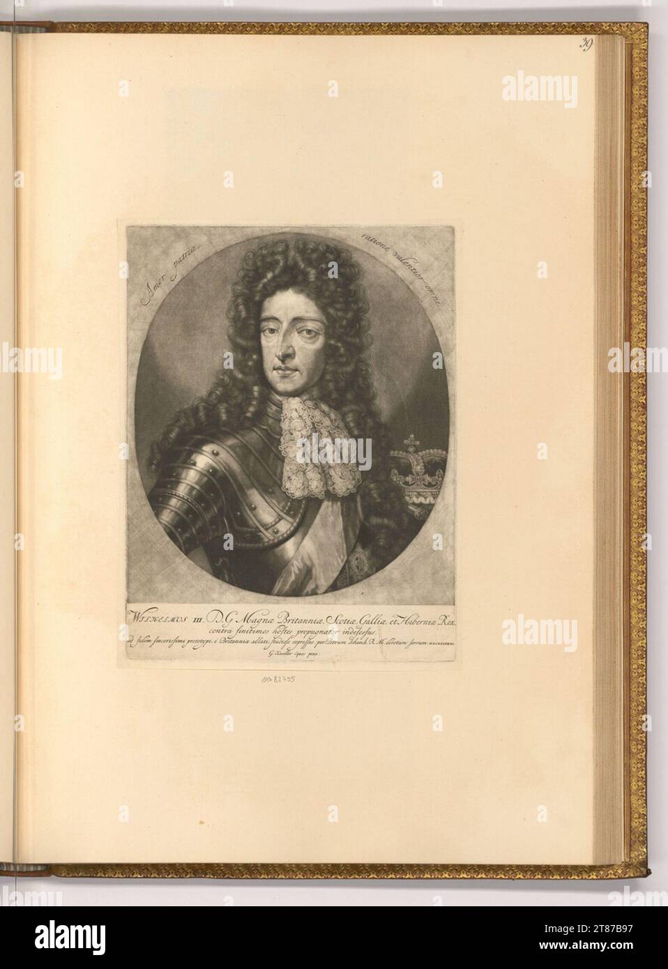 Pieter Schenk (incisore) Ritratto Guglielmo III Von Oranien-Nassau, re d'Inghilterra. Sci 1693 , 1693 Foto Stock