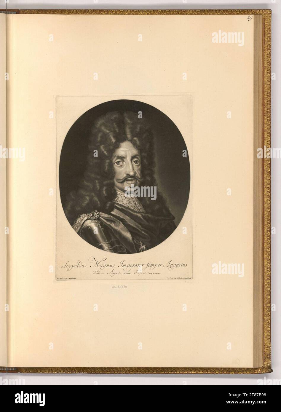 Pieter Schenk (incisore) Leopold Magnus Imperator Semper Augustus. Sci 1676-1711 , 1676/1711 Foto Stock
