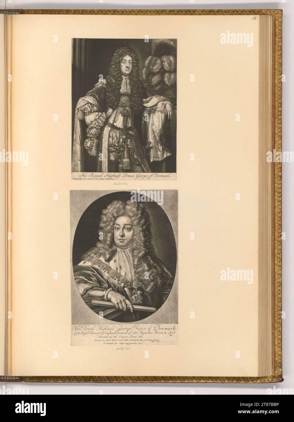 Pieter Schenk (incisore) Ritratto Giorgio, Principe di Danimarca. Sciare intorno al 1705 Foto Stock