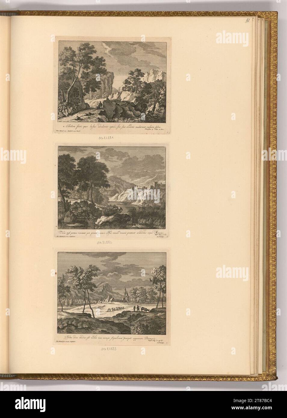 Pieter Schenk (incisore) paesaggi con illustrazioni a Virgilio. Sci 1676-1711 , 1676/1711 Foto Stock