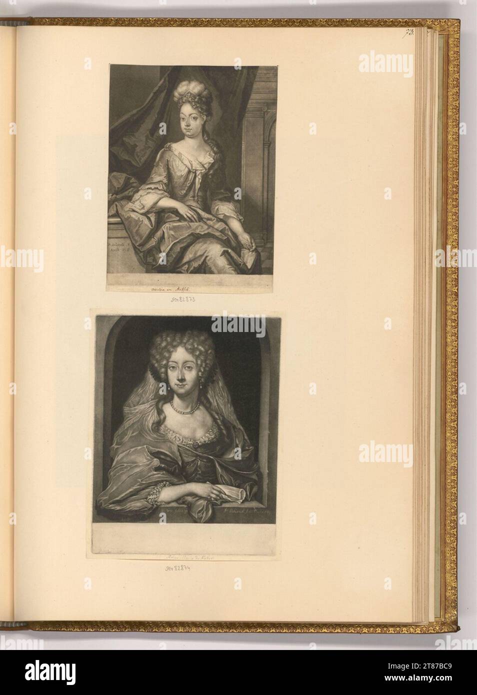 Pieter Schenk (incisore) ritratti femminili. Sci 1680-1711 , 1680/1711 Foto Stock