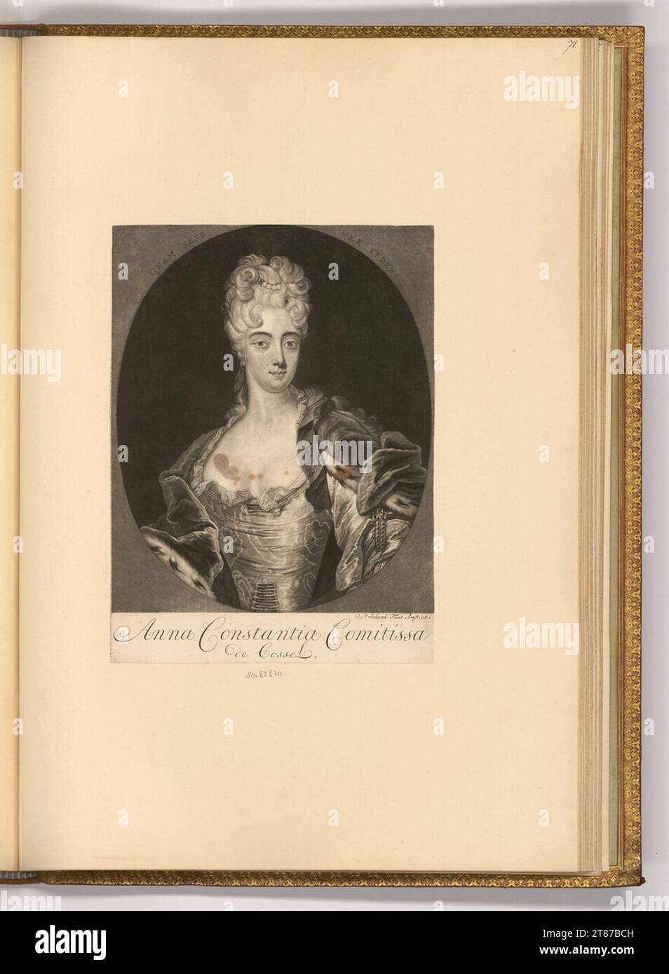 Pieter Schenk (incisore) Ritratto Anna Constantia, Reich contessa di Cosel. Sci 1680-1711 , 1680/1711 Foto Stock