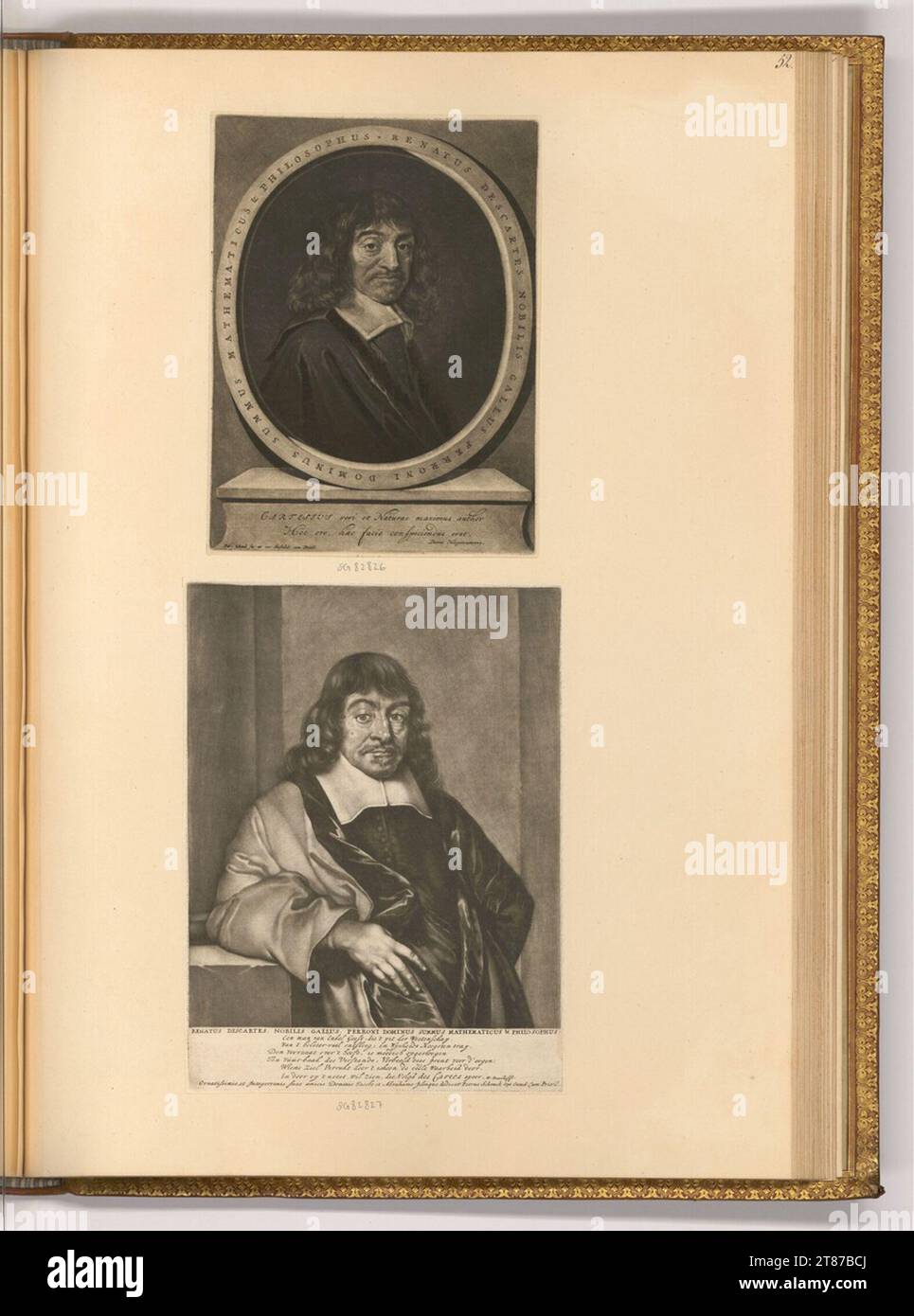 Pieter Schenk (incisore) ritratti di René Descartes. Sci 1680-1711 , 1680/1711 Foto Stock