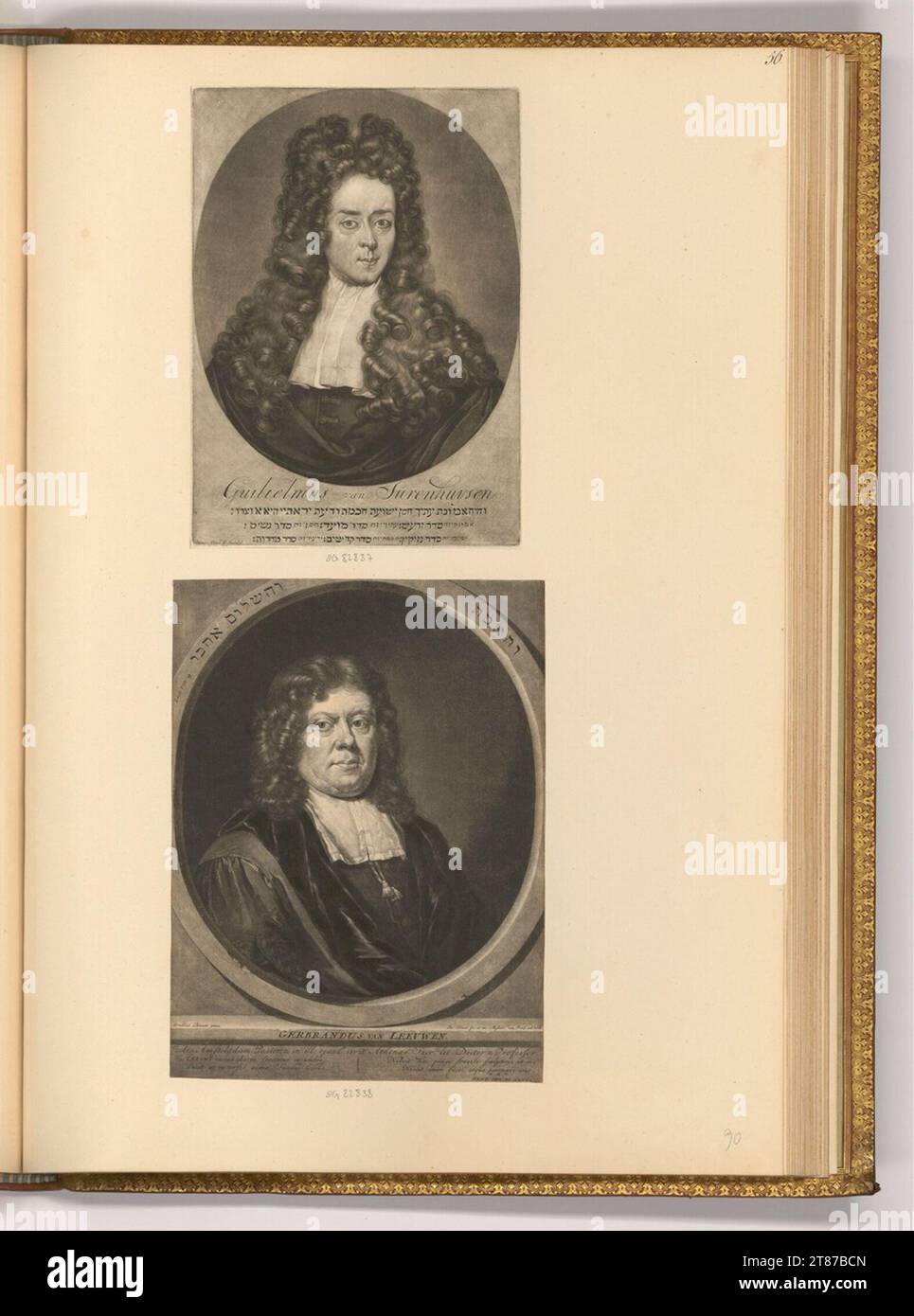 Pieter Schenk (incisore) ritratti Willem Surenhuis; Gerbrand van Leeuwen. Sci 1680-1711 , 1680/1711 Foto Stock