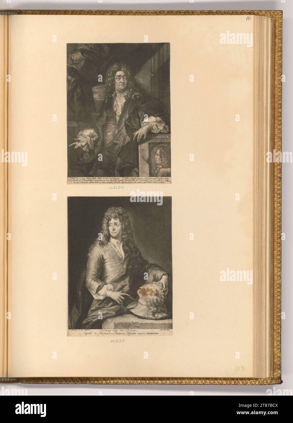 Pieter Schenk (incisore) Portsions Jul Nobel (JAN Norle di Norll); Petrus van l'intonaco. Sci 1680-1711 , 1680/1711 Foto Stock