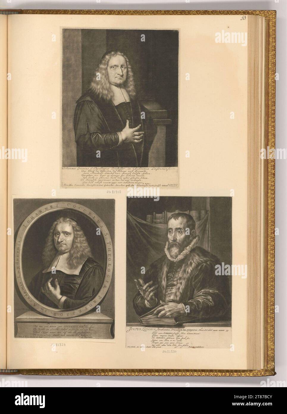 Pieter Schenk (incisore) Porträt John Coccejus; Justus Lipsius. Sci 1680-1711 , 1680/1711 Foto Stock