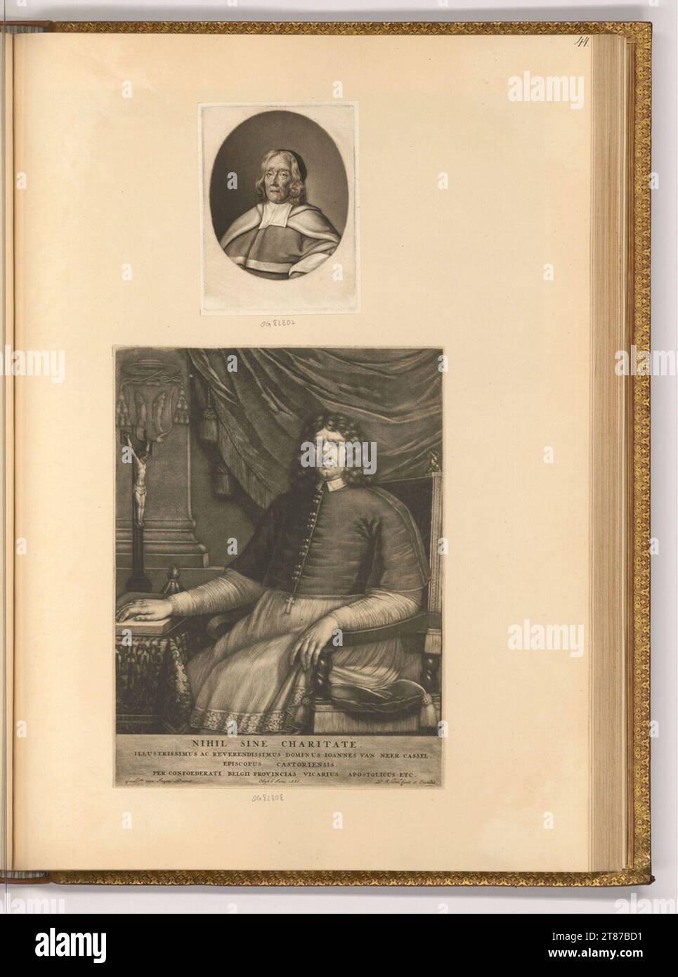 Pieter Schenk (incisore) Ritratto di un ecclesiastico; Ritratto Johannes van NeerCassel. Sci 1680-1711 , 1680/1711 Foto Stock