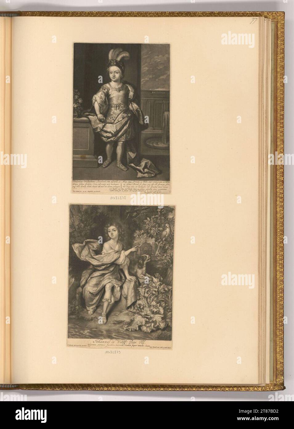 Pieter Schenk (incisore) ritratto bambino; Ritratto Johannes de Wolff. Sci 1680-1711 , 1680/1711 Foto Stock