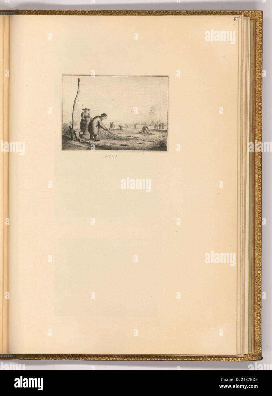 Pieter Schenk (incisore) pescatori di ghiaccio. incisione 1676-1711 , 1676/1711 Foto Stock