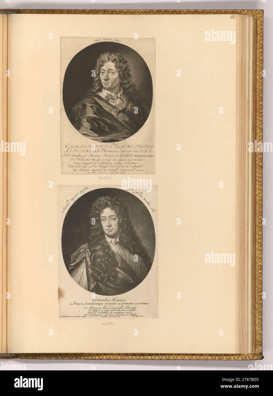 Pieter Schenk (incisore) ritratti Christian Wermuth; Werner Hassel. Sci 1680-1711 , 1680/1711 Foto Stock