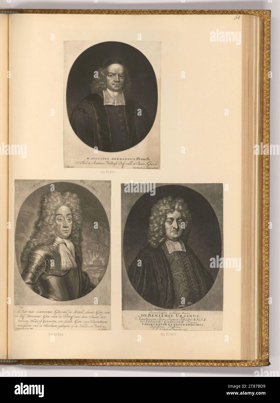 Pieter Schenk (incisore) ritratti degli uomini di campo, ritratti degli studiosi. Sci 1680-1711 , 1680/1711 Foto Stock