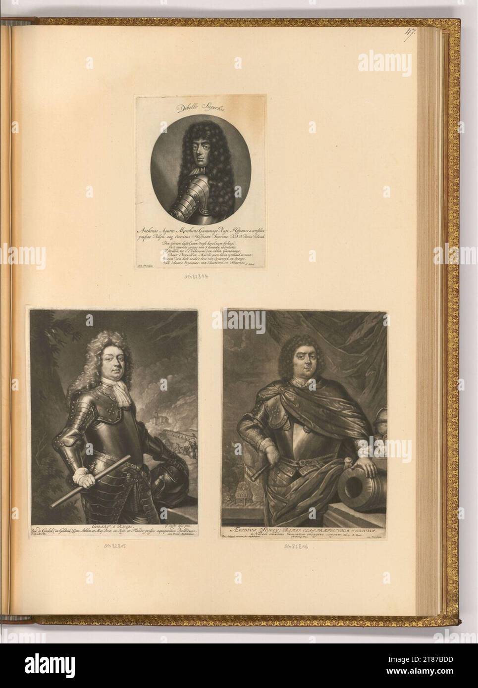 Pieter Schenk (incisore) ritratti di uomini di campo, governanti. Sci 1680-1711 , 1680/1711 Foto Stock