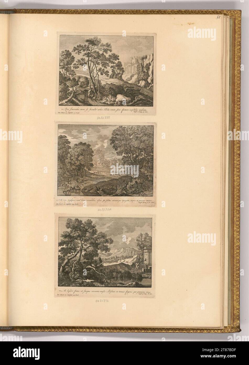 Pieter Schenk (incisore) paesaggi con illustrazioni a Virgilio. Sci 1676-1711 , 1676/1711 Foto Stock