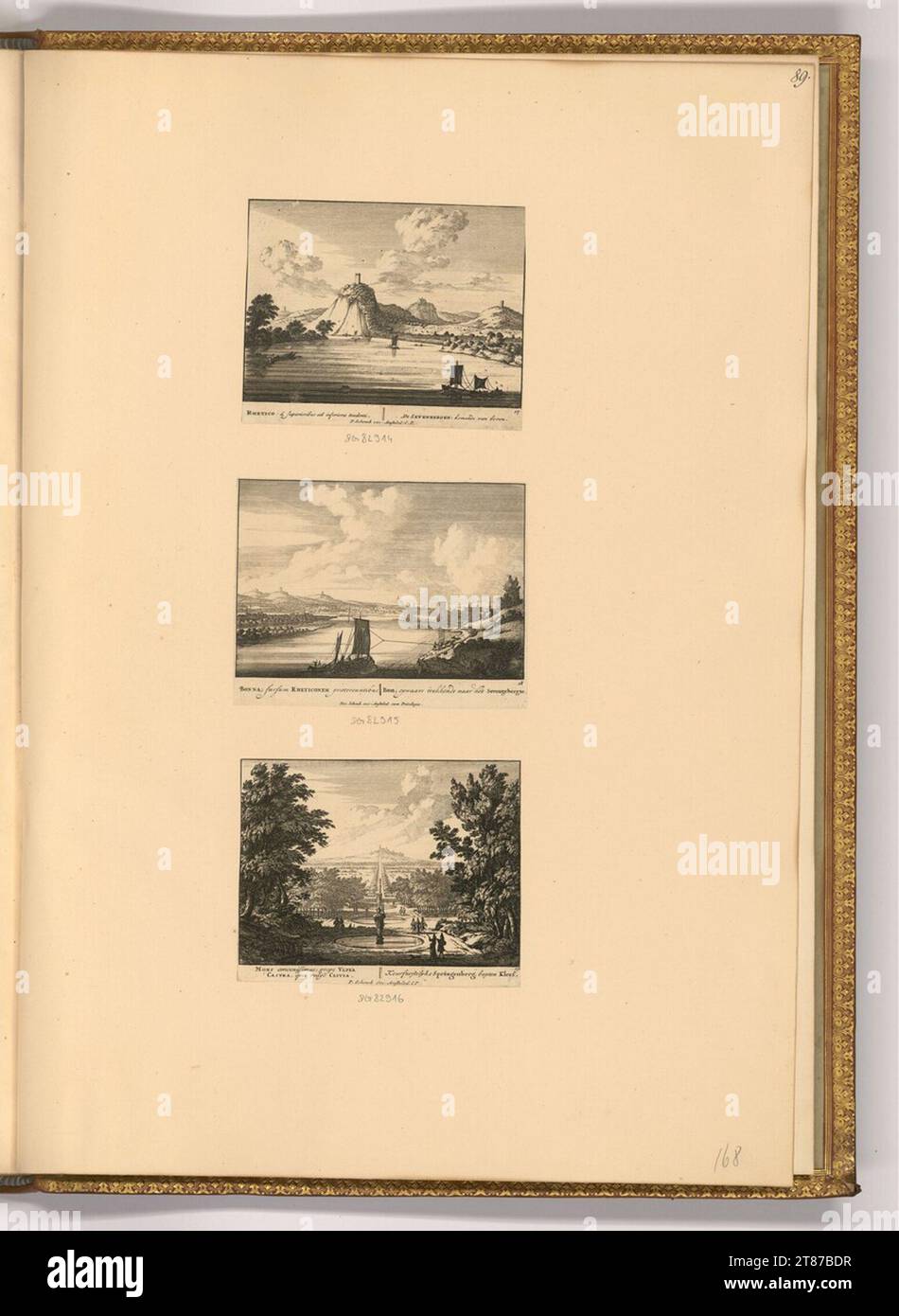 Pieter Schenk (Verleger in) luoghi tedeschi e città lungo il Reno. Sci 1676-1711 , 1676/1711 Foto Stock