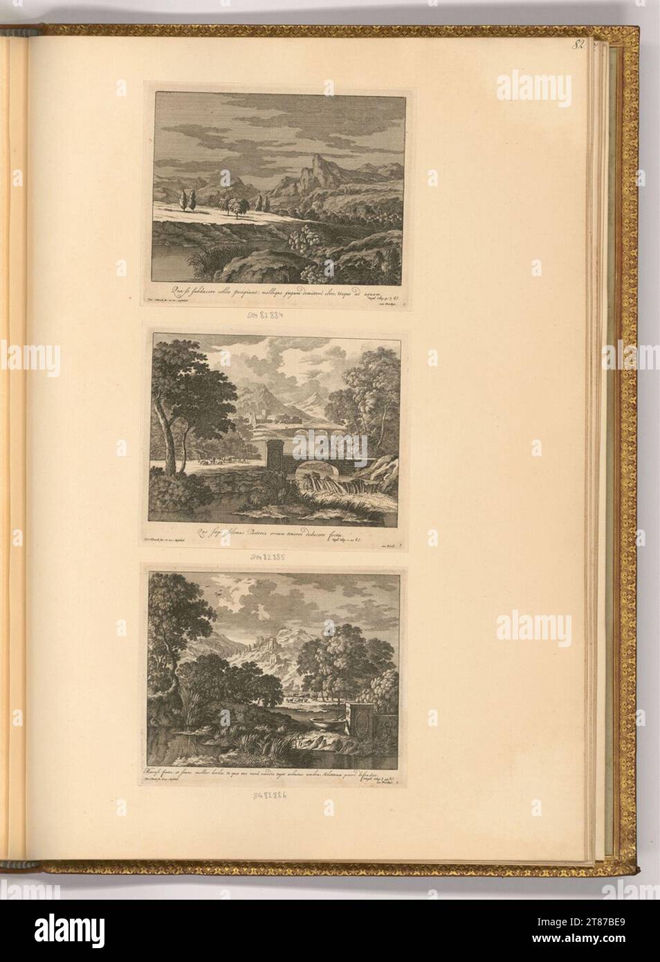 Pieter Schenk (incisore) paesaggi con illustrazioni a Virgilio. Sci 1676-1711 , 1676/1711 Foto Stock