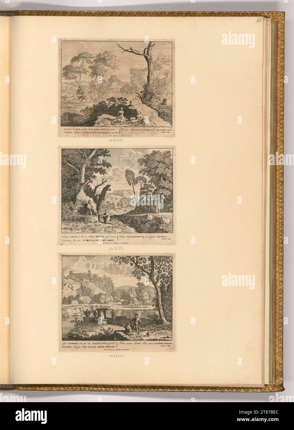 Pieter Schenk (incisore) paesaggi con illustrazioni a Virgilio. Sci 1676-1711 , 1676/1711 Foto Stock