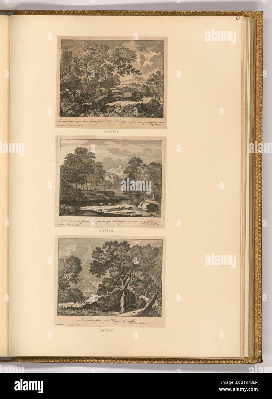 Pieter Schenk (incisore) paesaggi con illustrazioni a Virgilio. Sci 1676-1711 , 1676/1711 Foto Stock
