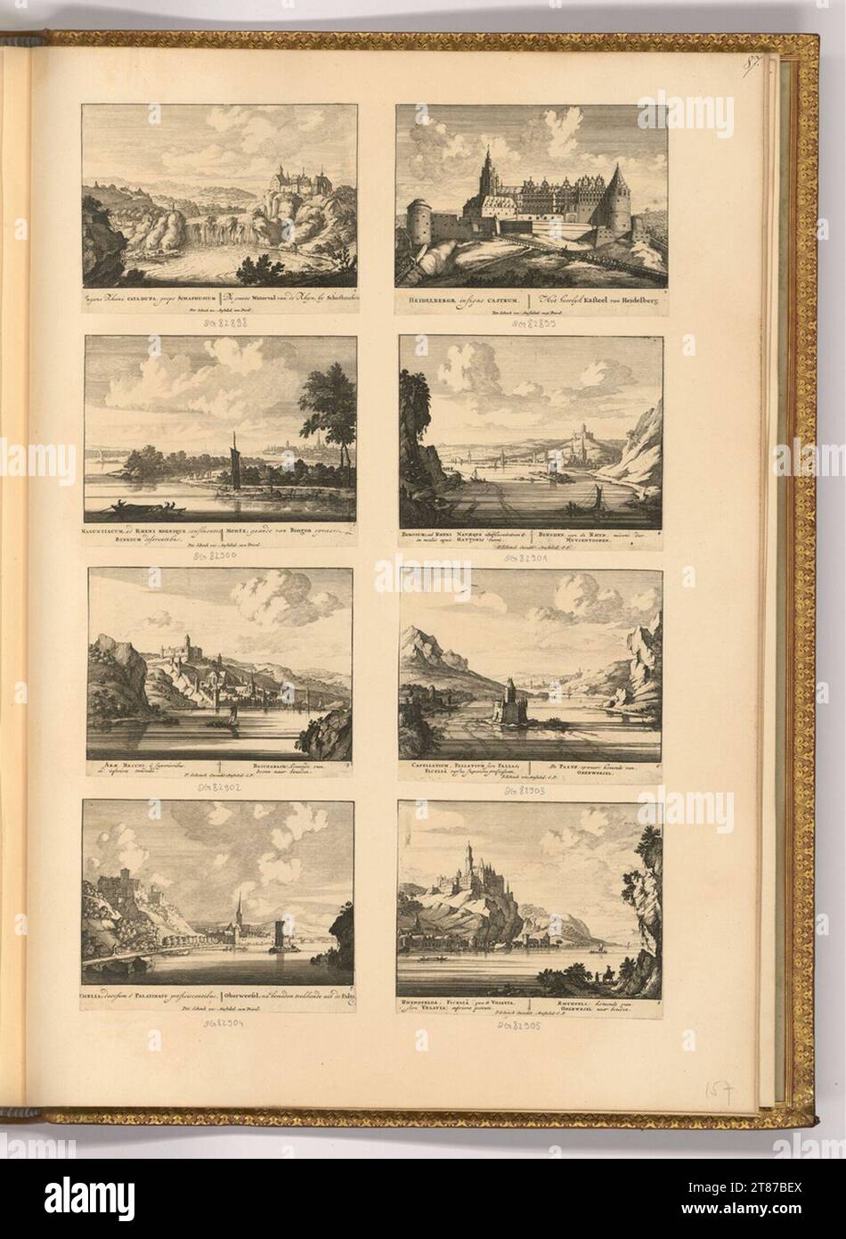 Pieter Schenk (Verleger in) luoghi tedeschi e città lungo il Reno. Sci 1676-1711 , 1676/1711 Foto Stock