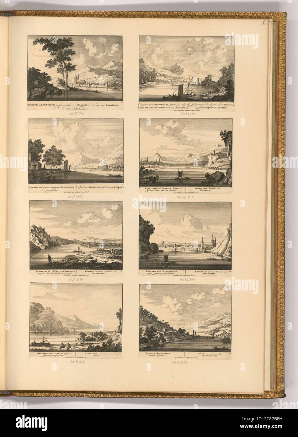 Pieter Schenk (Verleger in) luoghi tedeschi e città lungo il Reno. Sci 1676-1711 , 1676/1711 Foto Stock