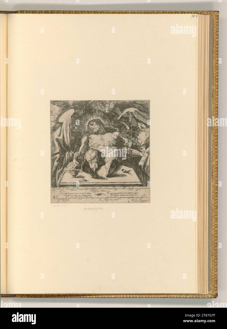 Orazio Borgianni (incisore) la civiltà di Cristo. incisione 1615 , 1615 Foto Stock