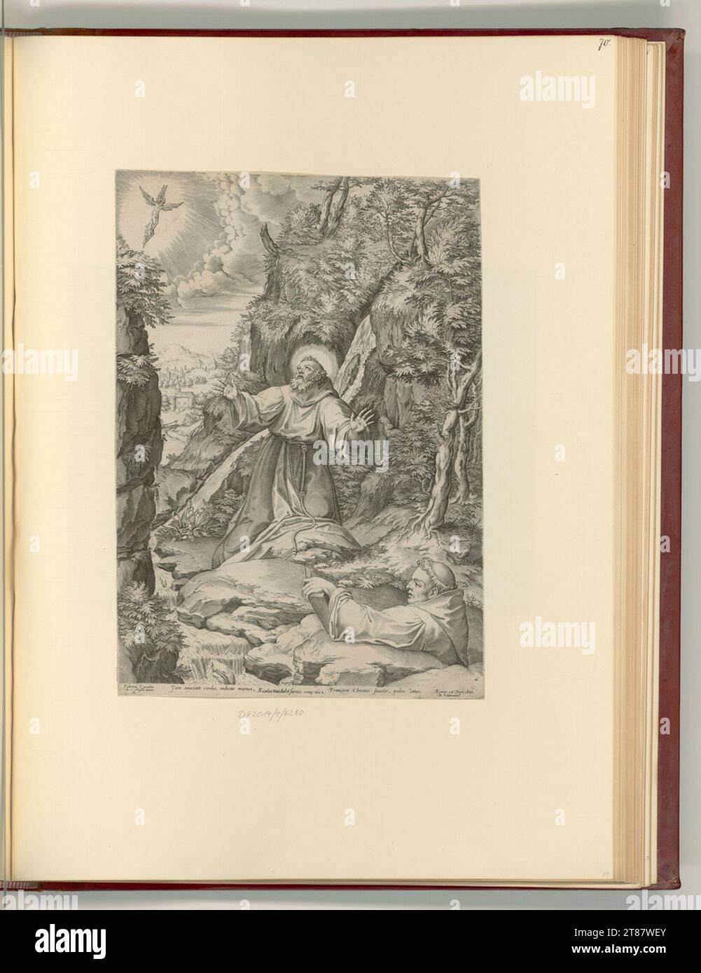 Unbestimmt (incisore) Francesco d'Assisi. Stampa in rame 1602 , 1602 Foto Stock