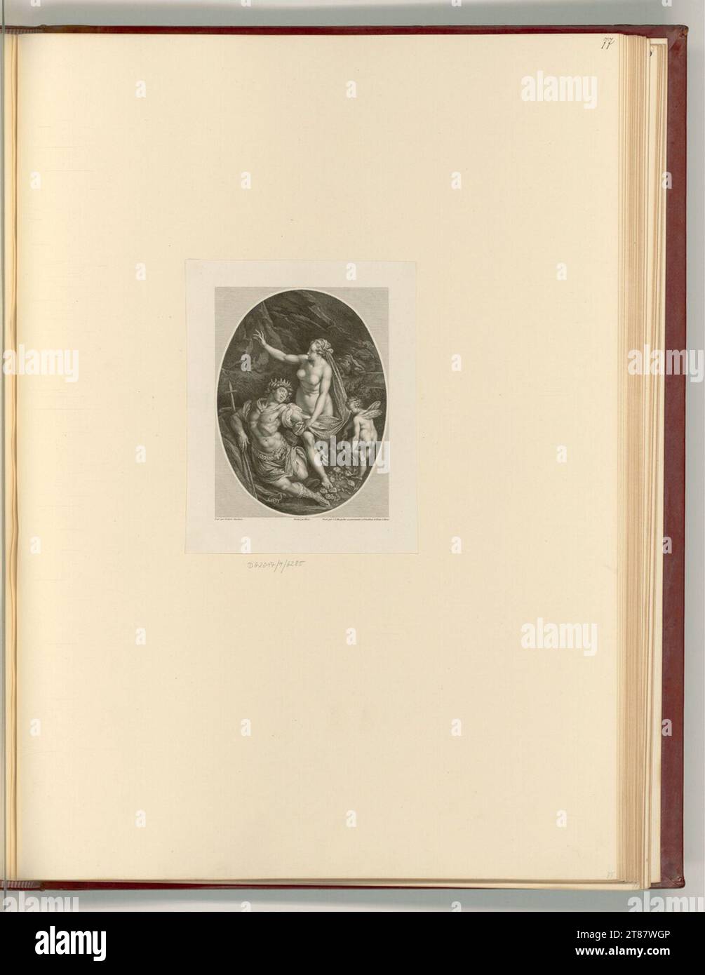 Claude Louis Masquelier (incisore) Marte e Venere. Incisione rame, incisione 1801-1852 , 1801/1852 Foto Stock