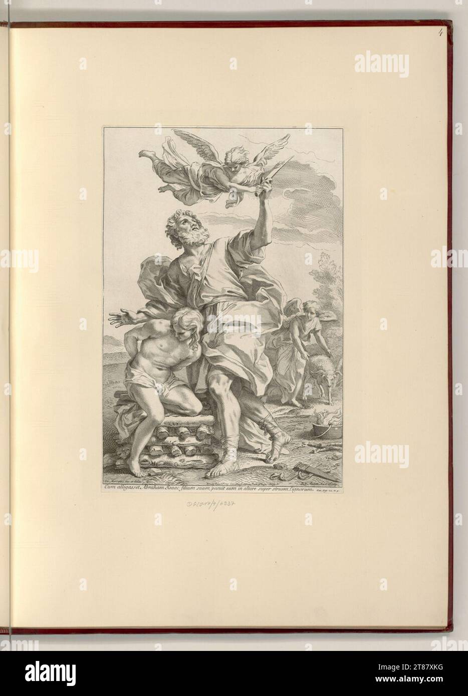 Robert van Audenaerde (incisore) il sacrificio di Isaak. incisione 1690-1743 , 1690/1743 Foto Stock