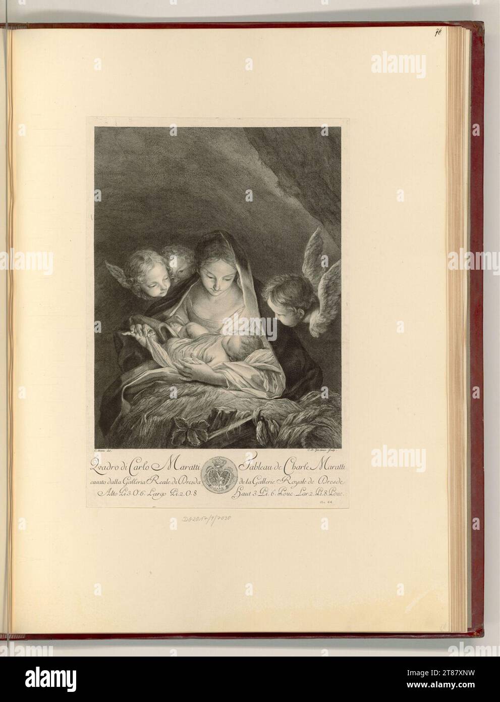 Claude Donat Jardinier (incisore) la notte Santa. Incisione rame, incisione 1726-1774 , 1726/1774 Foto Stock