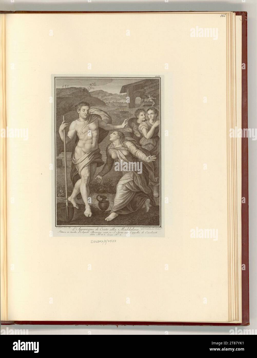 Francesco Cecchini (incisore) Cristo appare Maria Maddalena. Incisione, incisione rame 1770-1838 , 1770/1838 Foto Stock