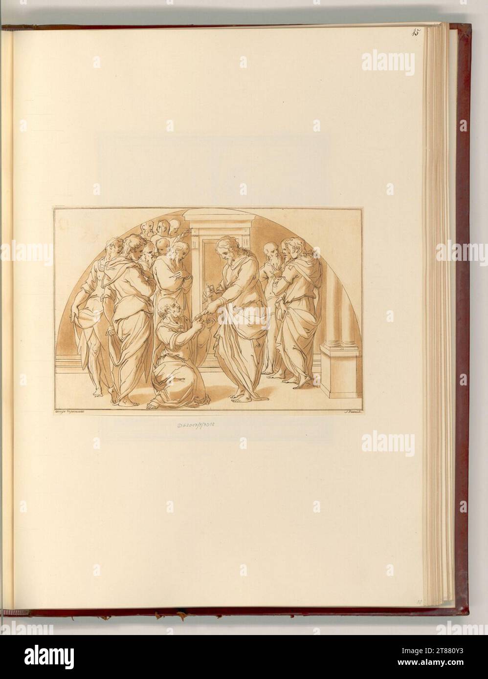 Santi Pacini (incisore) premiazione della sede principale. Incisione, piastra fonica 1755-1790 , 1755/1790 Foto Stock